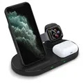 Stație Încărcare Wireless 3-în-1 W55 - iPhone, AirPods, iWatch (Vrac) - Negru