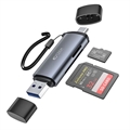 Cititor de carduri SD și MicroSD Tech-Protect UltraBoost USB-A/USB-C - Gri