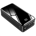 Baterie Externă Power Bank Triplu USB 50000mAh - PD 18W (Ambalaj Deschis - Satisfăcător) - Negru
