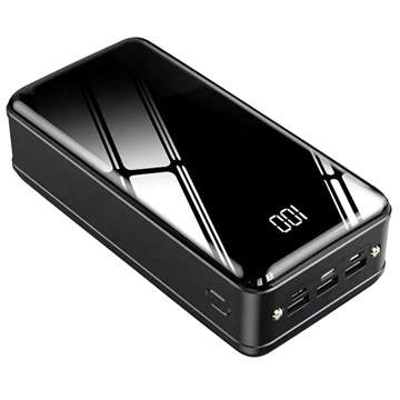 Baterie Externă Power Bank Triplu USB 50000mAh - PD 18W (Ambalaj Deschis - Excelent) - Negru