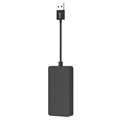Hub USB cu Fir pentru CarPlay/Android Auto (Ambalaj Deschis - Satisfăcător) - Negru