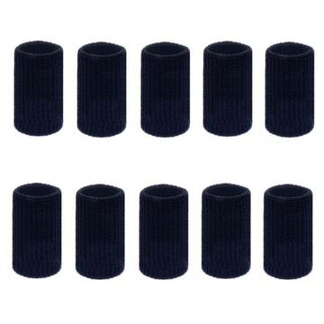 10 buc. Protectori elastici din nylon pentru degete pentru sport - negru