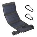 Încărcător solar USB pliabil de 10W / baterie externă cu 4 panouri - negru
