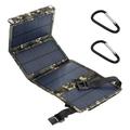 Încărcător solar USB pliabil de 10W / baterie externă cu 4 panouri - Camuflaj
