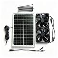 Panou solar de 12V cu două ventilatoare de evacuare de 120mm pentru ventilarea cuștii animalelor de companie – 10W