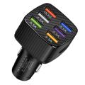 Încărcător Auto Rapid Multiport BK-360 - 6xUSB-A, 15A - Negru