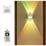 Lampă de veghe cu LED RGB cu gradient de 16 culori și senzor de mișcare - Proiecție luminoasă în sus/jos - Albă