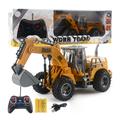 166-169 Controlul la distanță Inginerie Vehicul de inginerie Excavator Control de la distanță Bulldozer Digging Copii jucărie model de mașină - stil A