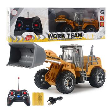 166-169 Controlul la distanță Inginerie Vehicul de inginerie Excavator Control de la distanță Bulldozer Digging Copii jucărie model de mașină