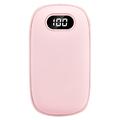 Baterie externă 2-în-1 cu încălzitor de mâini, 3600mAh - roz