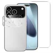Set 2-în-1 iPhone 18 Pro Max Protector de Ecran din Sticlă Temperată și Lentilă pentru Cameră