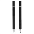 Stylus Pen Capacitiv Touchscreen Universal 2-În-1 - 2 Buc. - Negru