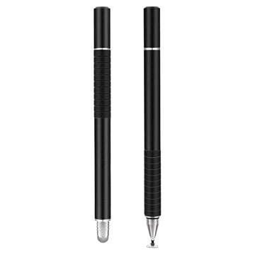 Stylus Pen Capacitiv Touchscreen Universal 2-În-1 - 2 Buc. - Negru