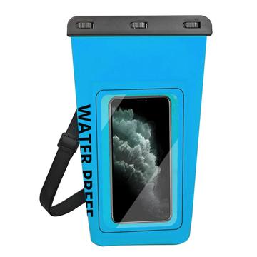 Geantă uscată impermeabilă 2L cu husă pentru smartphone cu ecran tactil - albastru