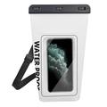 Geantă uscată impermeabilă 2L cu husă pentru smartphone cu ecran tactil - alb