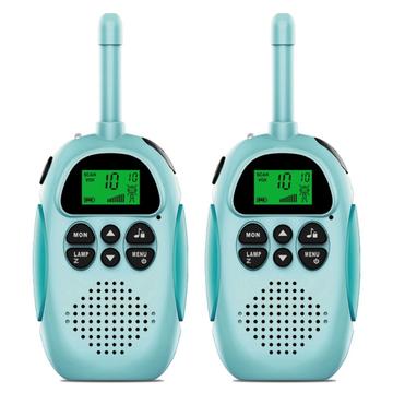 2Pcs DJ100 Copii DJ100 Walkie Talkie Jucării pentru copii Interphone Mini Handheld Transceiver 3KM Range UHF Radio cu Lanyard
