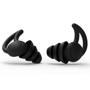 Dopuri de Urechi din Silicon cu 3 Straturi pentru Reducerea Zgomotului - Negru