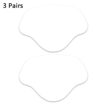 3 perechi de capace de călcâi pentru pantofi și adidași, inserții pentru călcâi - 8.5x5.8cm - Alb
