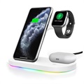 Stand Încărcare Wireless 3-În-1 - Apple iPhone/Apple Watch/Airpods - Alb