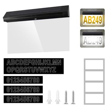 30-LED Solar Address Sign cu numere de casă personalizabile