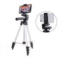 3110 Stand tripod reglabil din aluminiu cu clemă pentru telefon - 57-83mm
