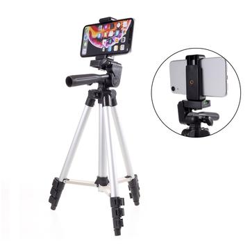 3110 Stand tripod reglabil din aluminiu cu clemă pentru telefon - 57-83mm