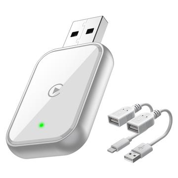 348 Adaptor CarPlay fără fir pentru iPhone - alb
