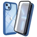 Husă iPhone 14 - 360 Protection - Albastru / Clar