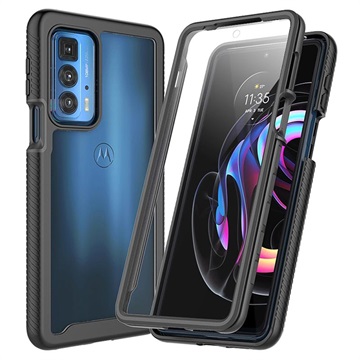 Husă Motorola Edge 20 Pro - 360 Protection - Negru / Clar