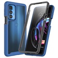 Husă Motorola Edge 20 Pro - 360 Protection - Albastru / Clar