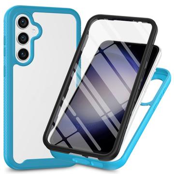 Husă Samsung Galaxy A35 - 360 Protection - Albastru Închis / Clar