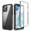 Husă iPhone 12/12 Pro - 360 Protection - Negru / Clar