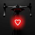 3664 fară spată creativă pentru bicicletă IPX2, impermeabilă, pentru bicicletă mică, LED, suport pentru încărcare USB pentru ciclism în aer liber (Ambalaj Deschis - Satisfăcător) - inimă
