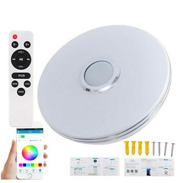 36W Smart LED Plafonieră cu telecomandă / Difuzor Bluetooth - formă rotundă