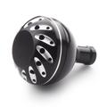 Buton de reglare a puterii pentru mulinete de pescuit din aliaj de aluminiu de 38mm, compatibil cu DAIWA, SHIMANO - Negru / Argintiu