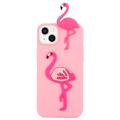 Husă TPU 3D Cartoon iPhone 14 - Flamingo