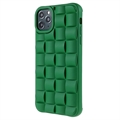Husă din Silicon iPhone 11 Pro cu Design Cub 3D - Verde