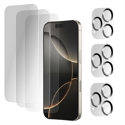 Set Protecție Sticlă Temperată iPhone 16 Pro Max - 6 Buc. - Clar