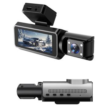Cameră de bord WiFi cu dublă lentilă de 4 inch cu înregistrare cu vizibilitate nocturnă, cu lentile frontale super-largi de 170°