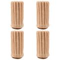 4-Pack Capace pentru picioare de scaun din tricot elastic - Bej