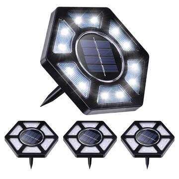 4-Pack Solar Ground Lights / lămpi de grădină impermeabile - 12-LED alb