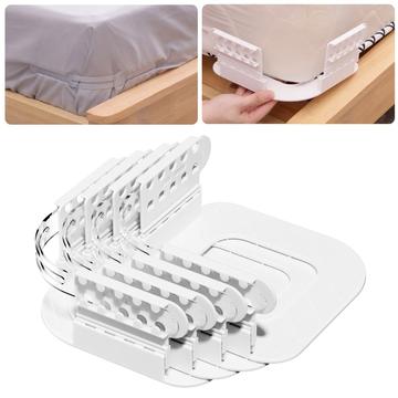 Set de prinderi invizibile pentru cearșafuri de pat 4 piese - alb