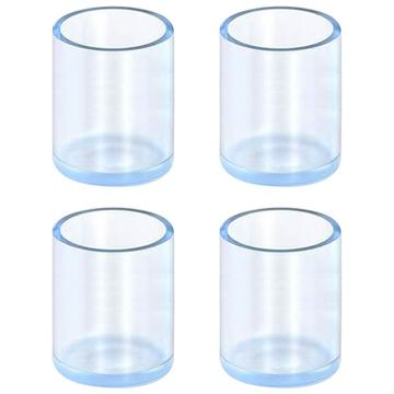 4 bucăți de cauciuc pentru scaune și picioare de masă - 16mm - transparent