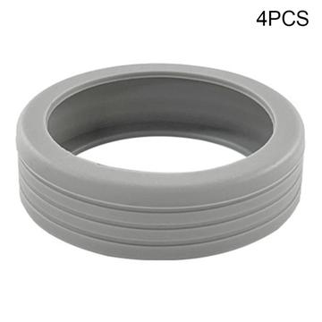 Set de 4 capace de roți din silicon pentru bagaje - gri