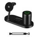 Stație de încărcare wireless magnetică 4-în-1 de 25W, compatibilă cu Qi 2.2, cu lumină de veghe