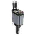 Încărcător auto 4 în 1 și proiector cer înstelat cu cabluri USB-C și Lightning