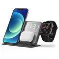 Ceas Digital Cu Alarmă Și Încărcător Wireless 4-În-1 - 15W - Negru