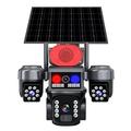 Cameră de supraveghere PTZ cu 3 obiective, alimentată cu energie solară 4G, cu sistem inteligent de alarmă