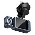 4K Dual-Lens WiFi Dash Cam cu vedere pe timp de noapte și obiectiv rotativ 360