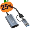 Placă de Captură Video 4K HDMI către USB-C/USB-A